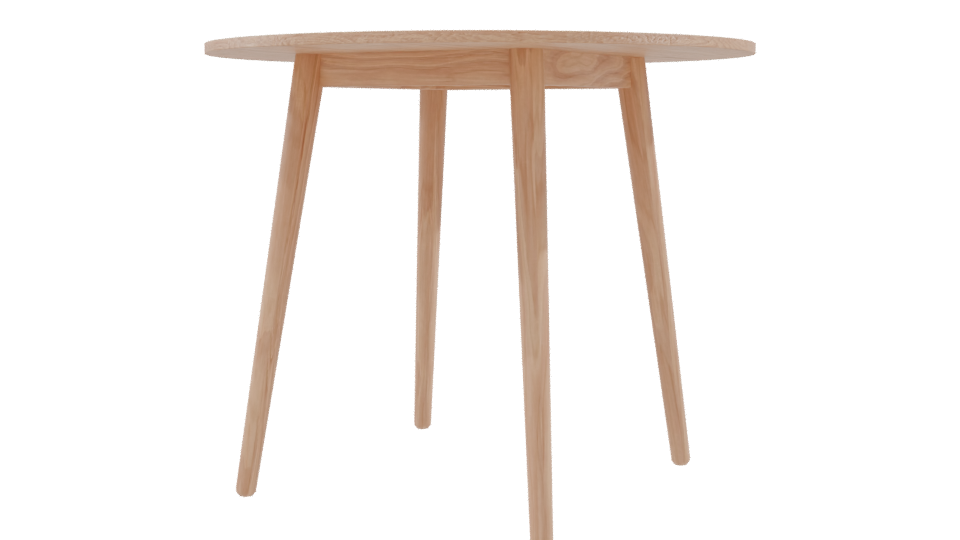 Stylish Wooden Dining Table 3D - Professional 3D Model Render 9