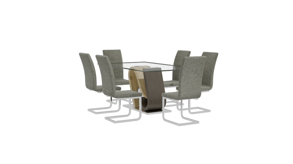 Rectangular Dining Table for 6 3D - Professional 3D Model Render 10