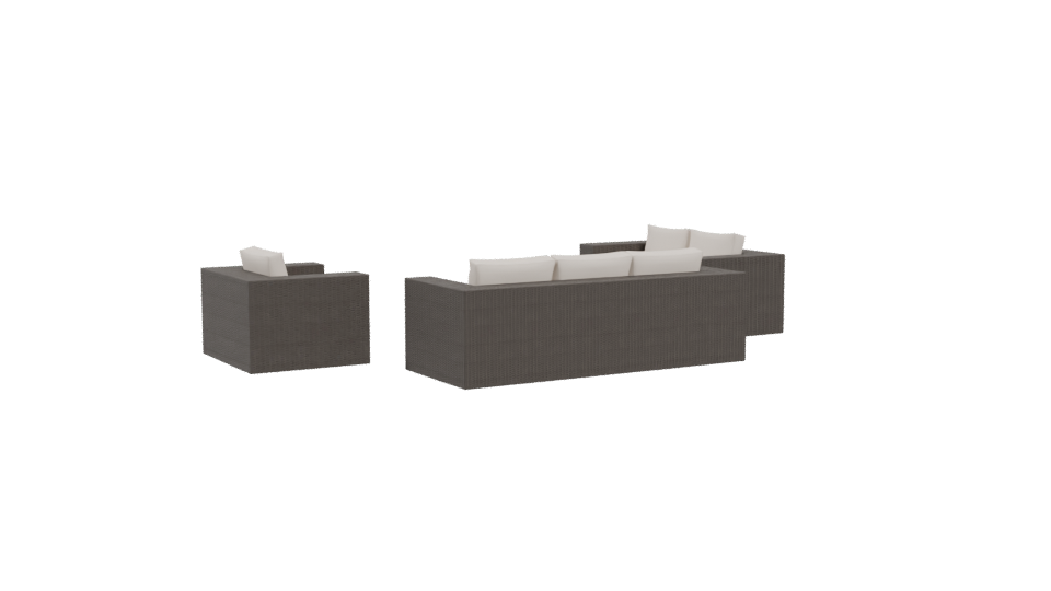 Stylish Outdoor Sofa Set 3D - Professional 3D Model Render 4