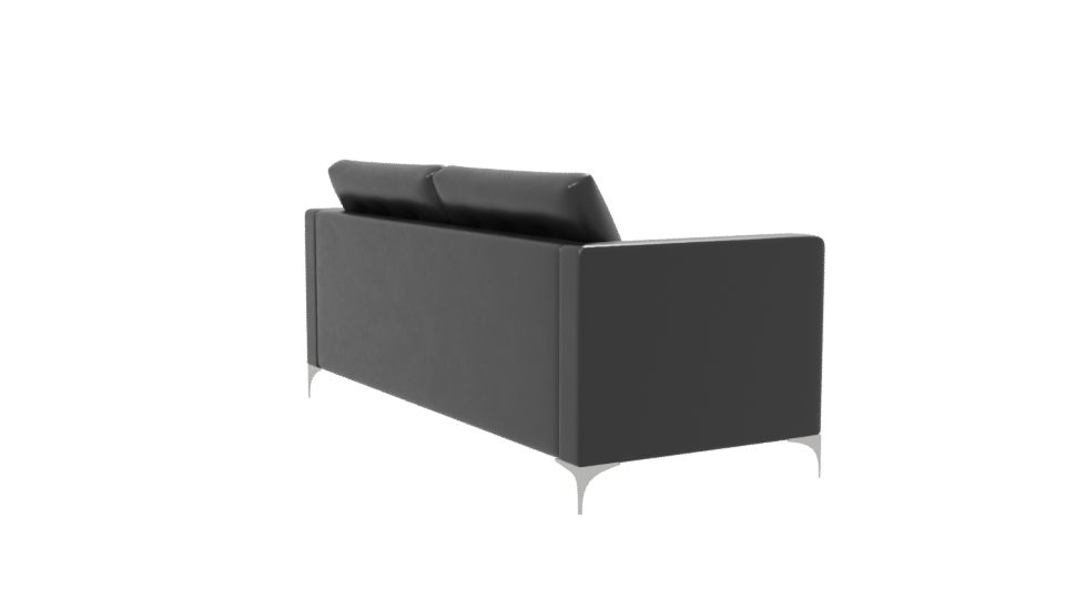 Contemporary Black Sofa 3D Model - Professional 3D Model Render 7