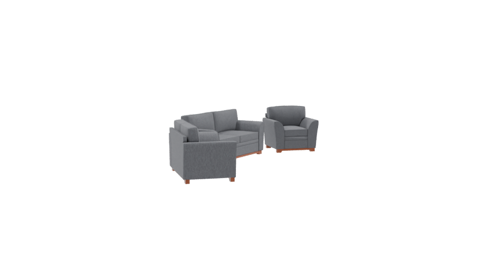 Contemporary Fabric Sofa Set 3D Model - Professional 3D Model Render 13