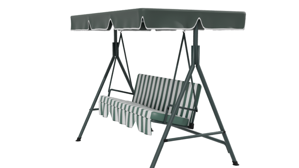 Stylish Outdoor Swing Bench 3D Model - Professional 3D Model Render 13
