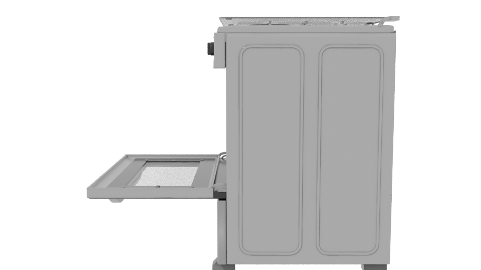 Sleek Gas Range Oven 3D Model - Professional 3D Model Render 2