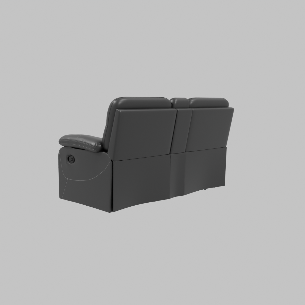 LOVE SEAT RECLINABLE CON CONSOLA negro