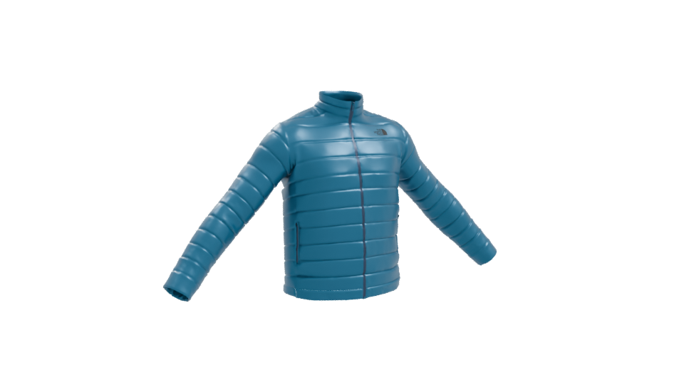 Stylish Insulated Puffer Jacket 3D Model - Professional 3D Model Render 10