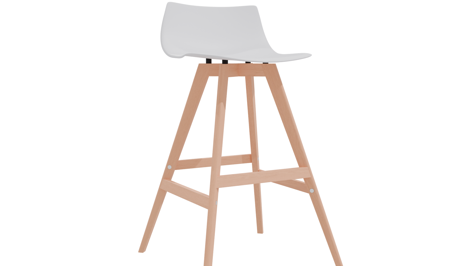 Stylish Minimalist Bar Stool 3D Model - Professional 3D Model Render 10