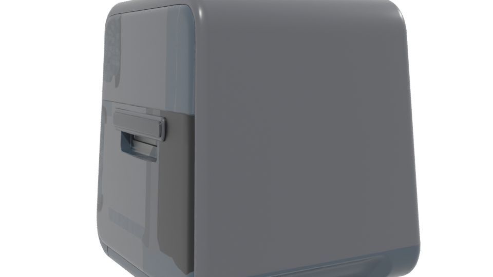 Compact Modern Air Fryer Model - Professional 3D Model Render 13