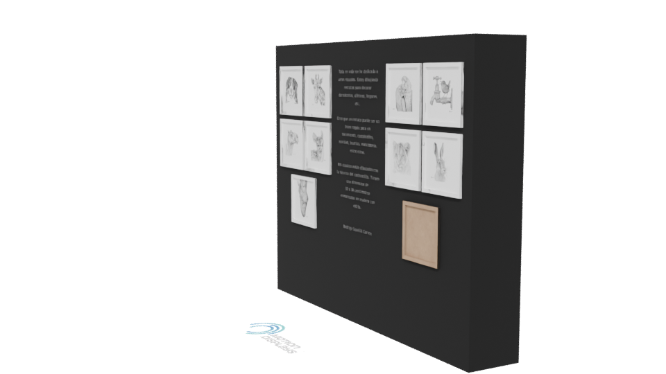 Artistic Sketch Frames Display Model - Professional 3D Model Render 13
