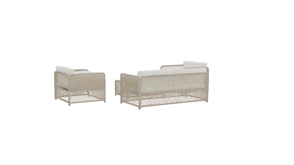 Modern Outdoor Sofa Set 3D - Professional 3D Model Render 4