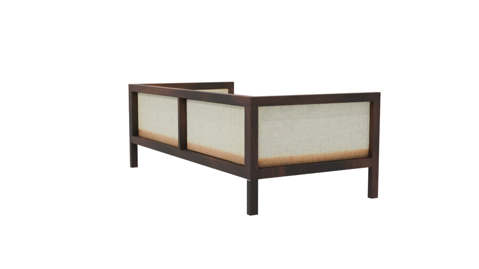 Stylish Wooden Sofa 3D Model - Professional 3D Model Render 7