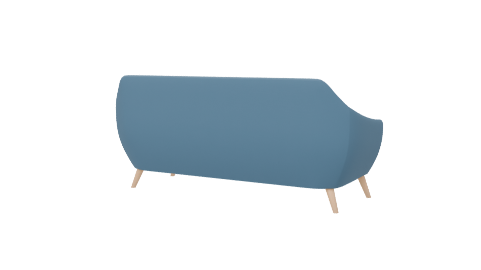 Stylish Mid-Century Modern Sofa 3D Model - Professional 3D Model Render 6