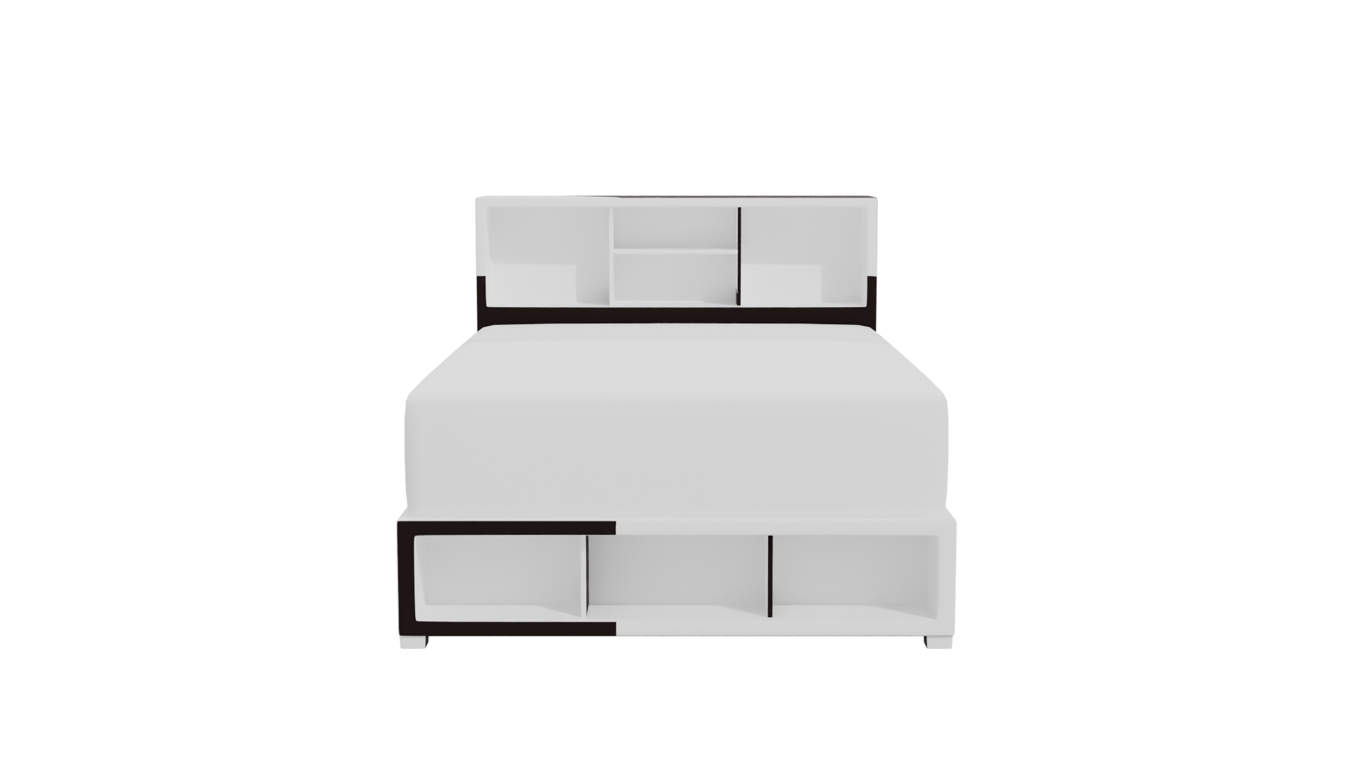 Stylish Modern Bed Model 3D - Professional 3D Model Render 11