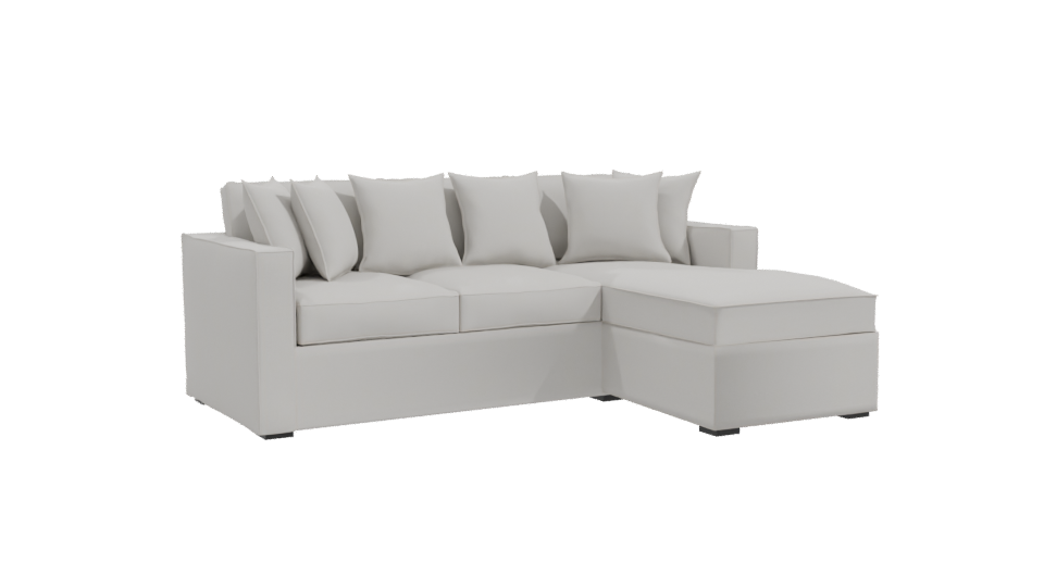 Elegant Modern Sectional Sofa 3D Model - Professional 3D Model Render 10