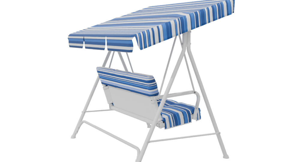 Stylish Outdoor Swing Bench with Canopy 3D Model - Professional 3D Model Render 7