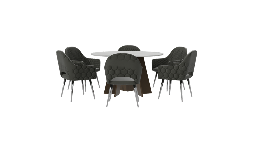 Stylish Modern Dining Set 3D Model - Professional 3D Model Render 7