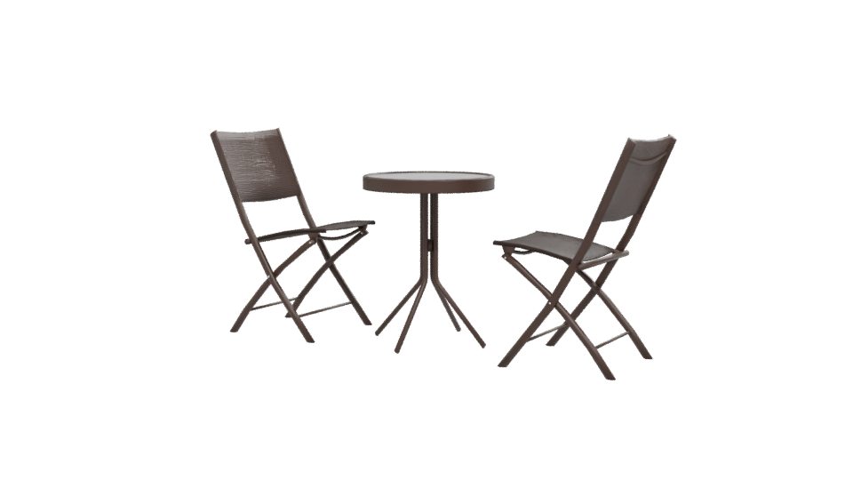 Outdoor Folding Table and Chairs 3D - Professional 3D Model Render 12