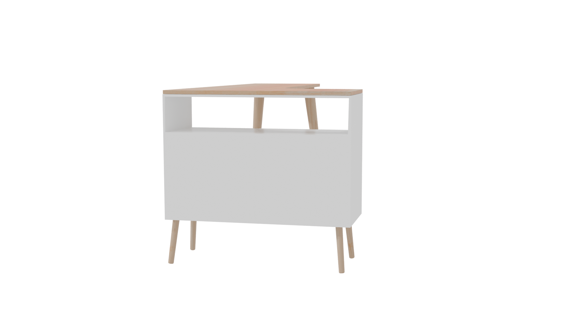 Stylish Modern Corner Desk 3D - Professional 3D Model Render 8