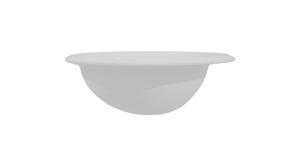 Sleek Ceramic Washbasin 3D Model - Professional 3D Model Render 3