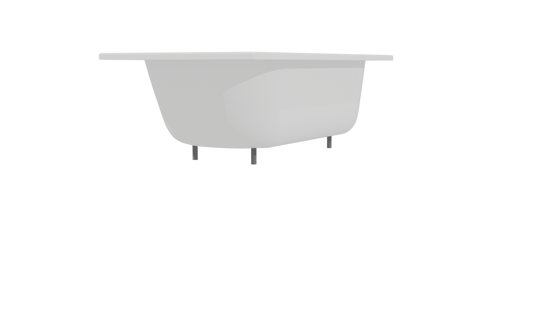 Sleek Modern Bathtub 3D Model - Professional 3D Model Render 3