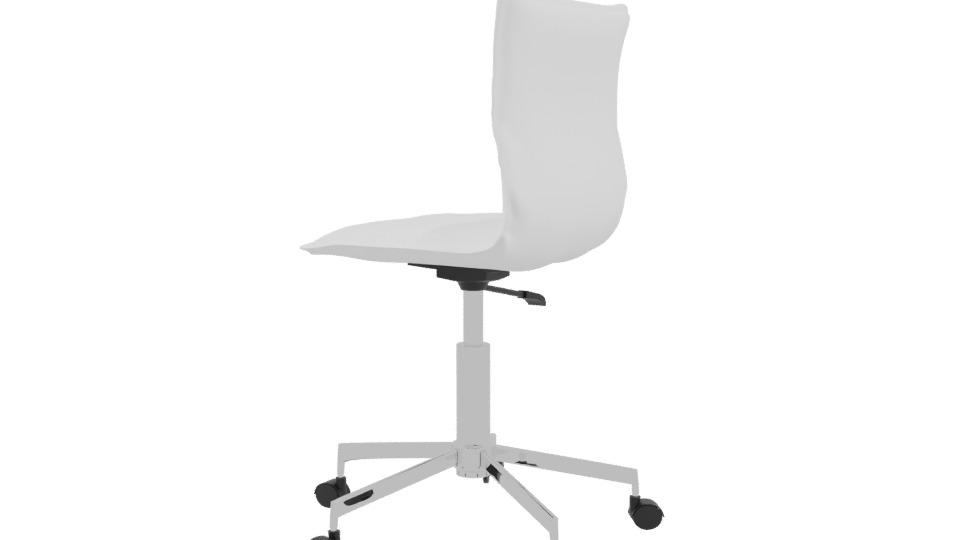 Minimalist White Office Chair 3D - Professional 3D Model Render 3