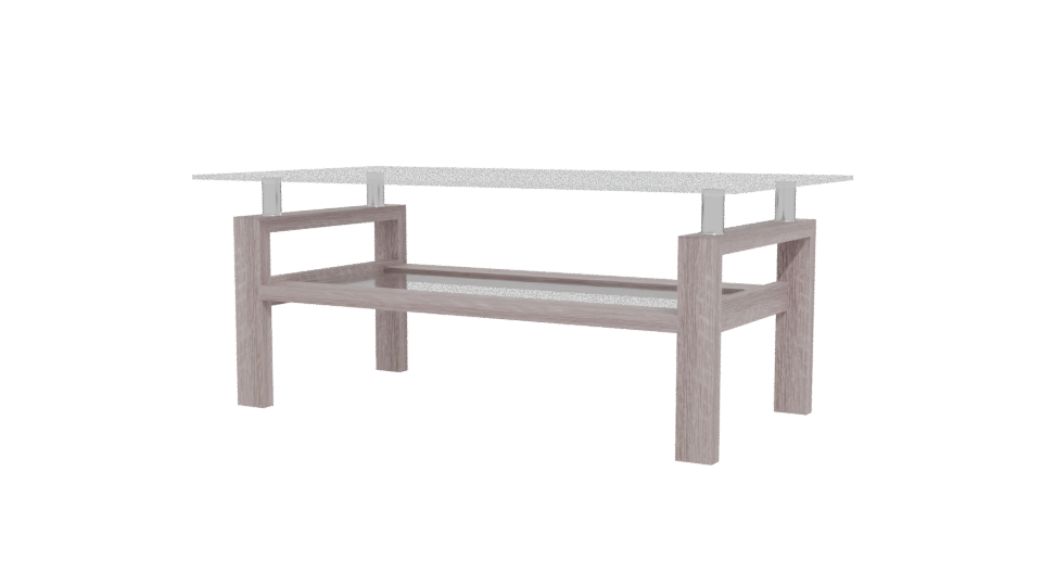 Stylish Glass Top Coffee Table - Professional 3D Model Render 12