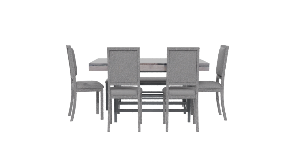 Stylish Modern Dining Set 3D - Professional 3D Model Render 5