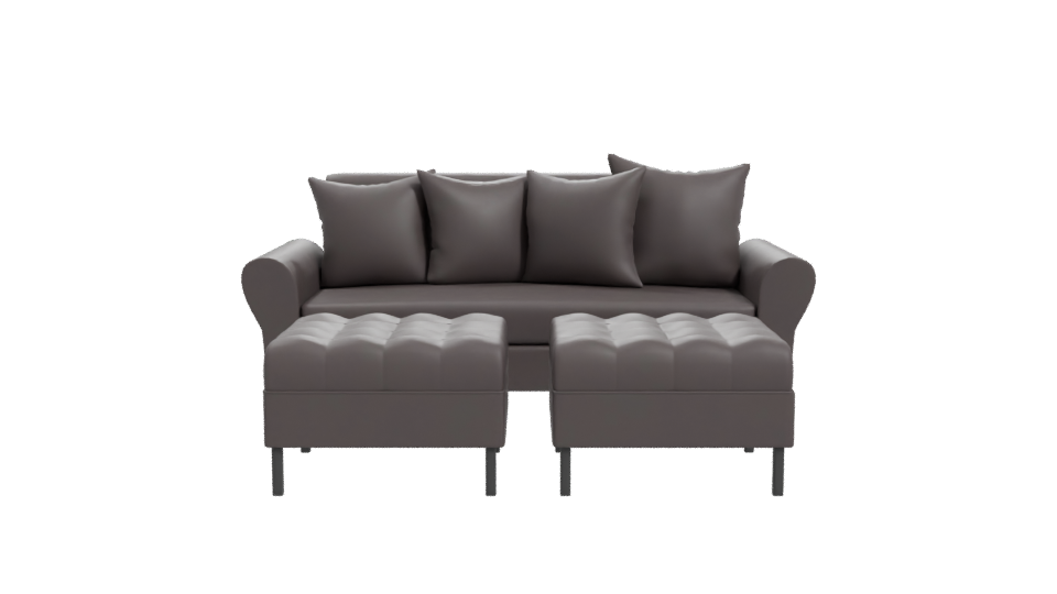 Modern Leather Sofa Set 3D - Professional 3D Model Render 11