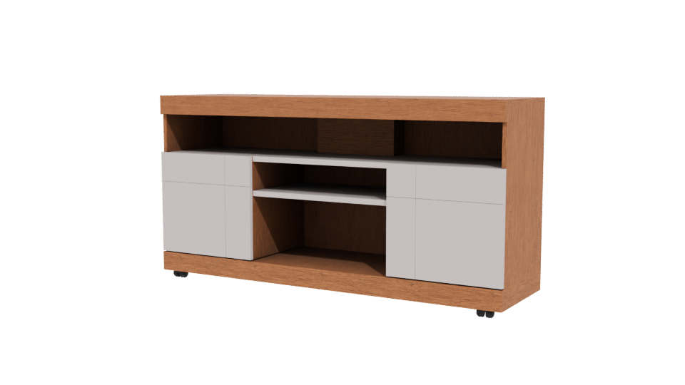 Stylish Wooden TV Stand 3D - Professional 3D Model Render 12