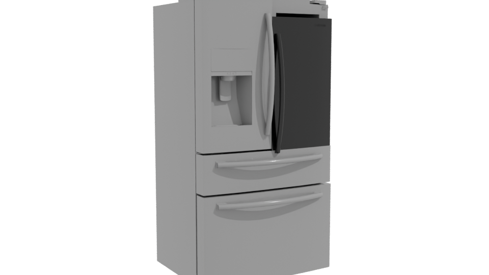 Stylish Black Refrigerator 3D Model - Professional 3D Model Render 10