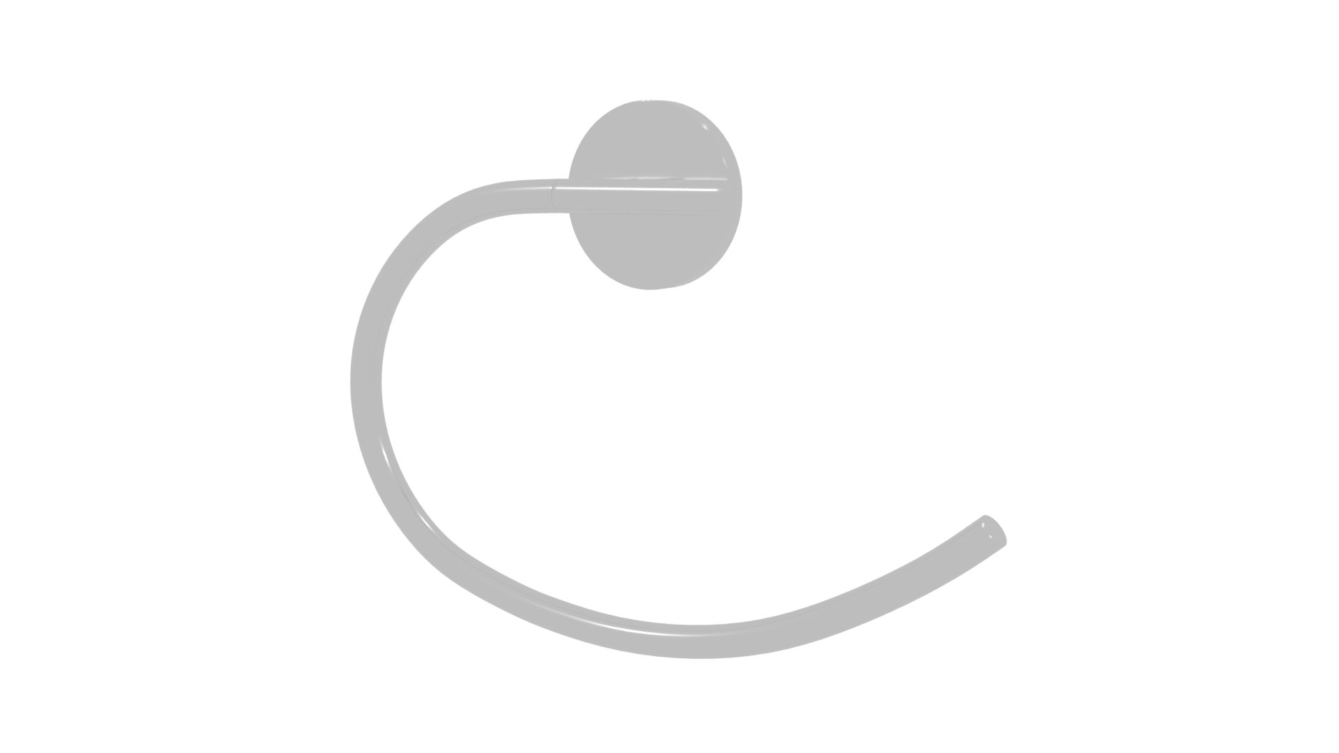 Stylish Minimalist Hoop Earring 3D Model - Professional 3D Model Render 3