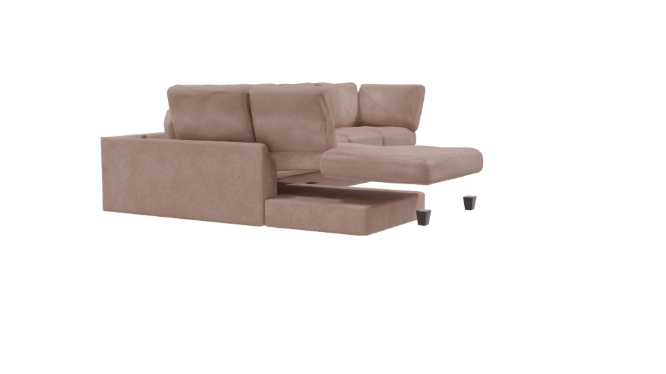 Contemporary L-Shaped Sofa Model - Professional 3D Model Render 9