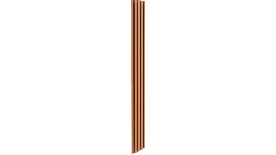 Stylish Vertical Wooden Slat Panel 3D Model - Professional 3D Model Render 9