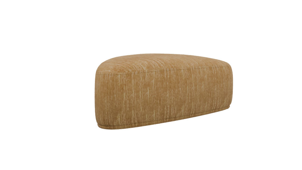 Stylish Fabric Ottoman Model - Professional 3D Model Render 3