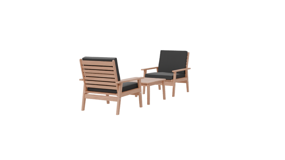 Contemporary Outdoor Lounge Chair 3D Model - Professional 3D Model Render 6
