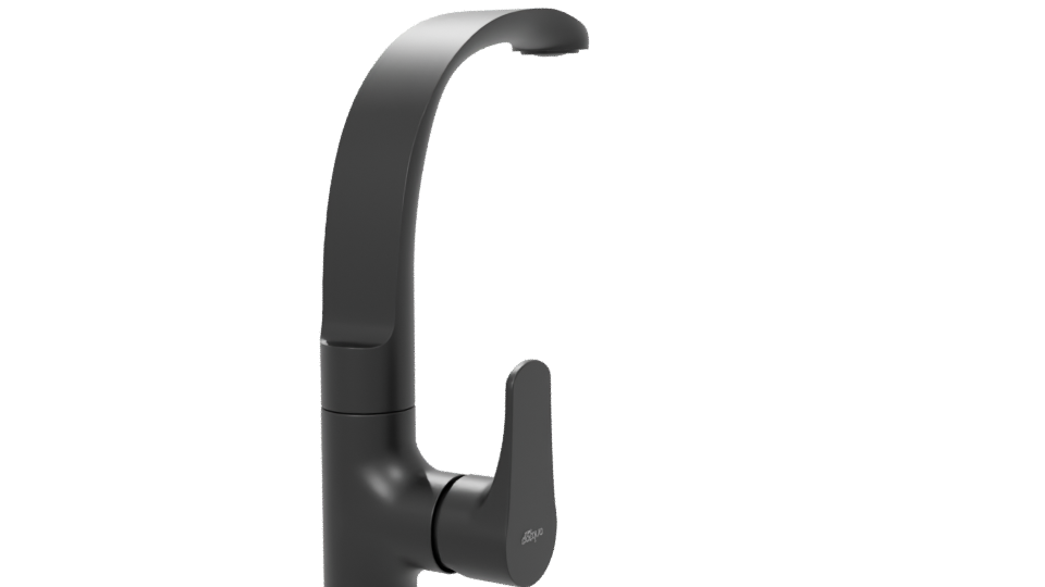 Sleek Modern Bathroom Basin Tap - Professional 3D Model Render 6