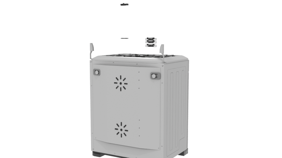 Compact Gas Stove 3D Model - Professional 3D Model Render 6