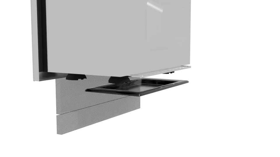 Sleek Black Microwave Oven 3D Model - Professional 3D Model Render 3