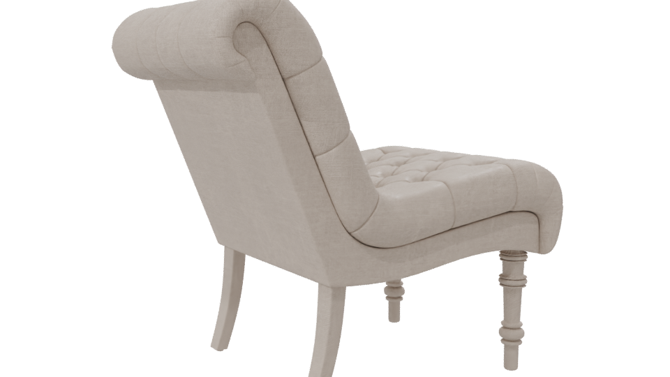 Elegant Fabric Accent Chair 3D - Professional 3D Model Render 7