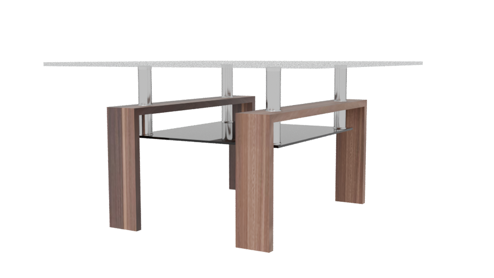 Stylish Glass Coffee Table 3D - Professional 3D Model Render 6