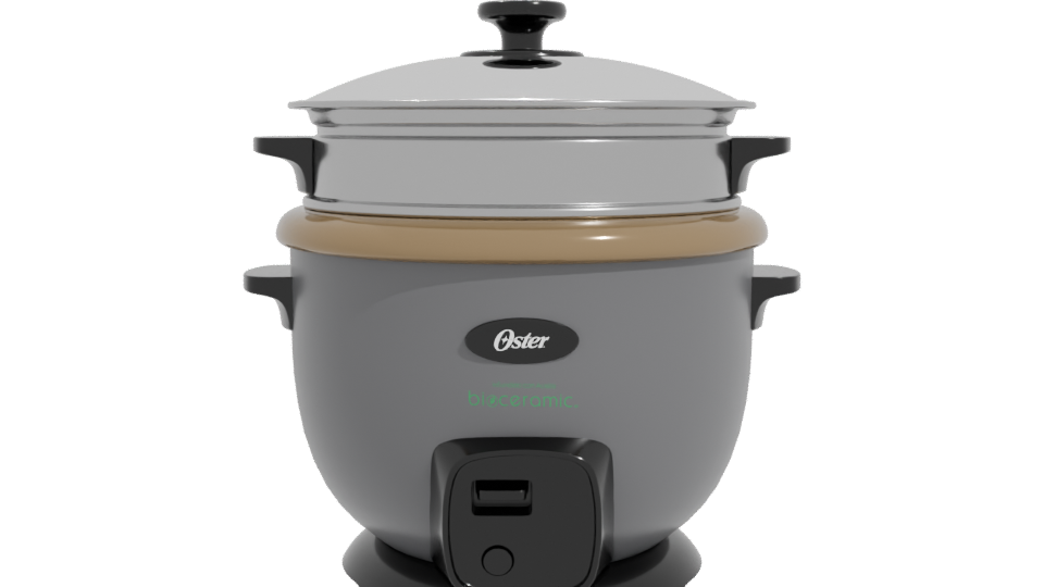 Ceramic Electric Rice Cooker 3D Model - Professional 3D Model Render 11