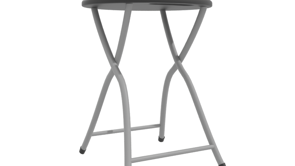 Minimalist Metal Bar Stool 3D - Professional 3D Model Render 10