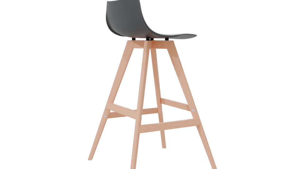Stylish Bar Stool 3D Model - Professional 3D Model Render 7