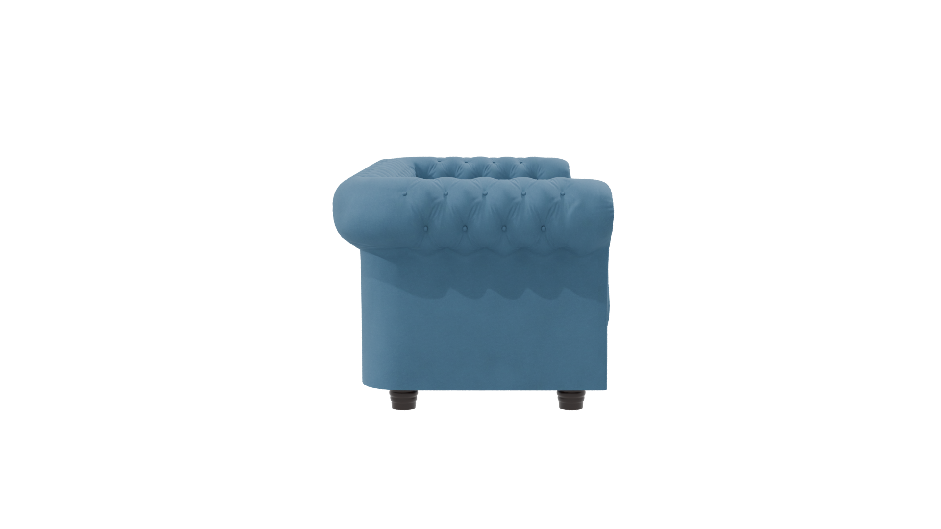Elegant Blue Upholstered Sofa 3D - Professional 3D Model Render 8