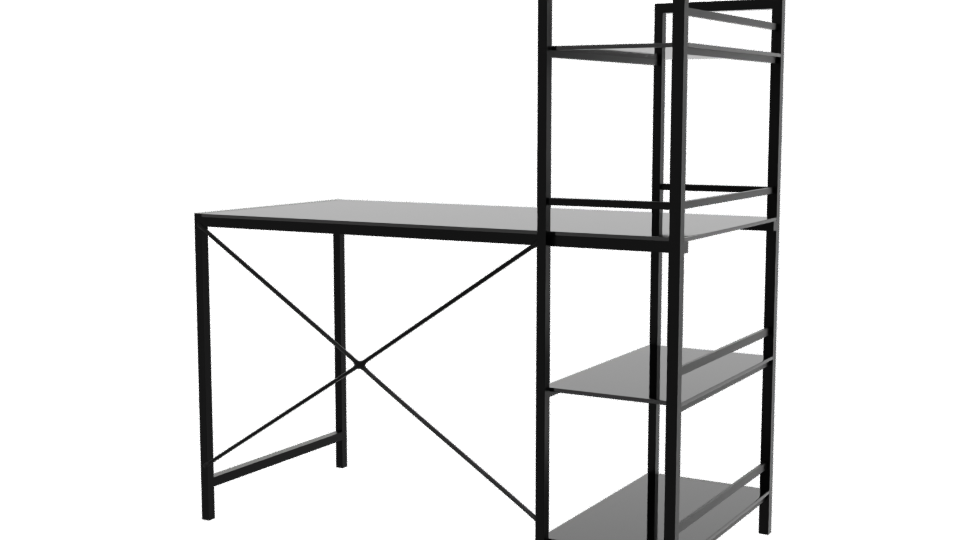 Black Bilbao Desk 3D Model - Professional 3D Model Render 6