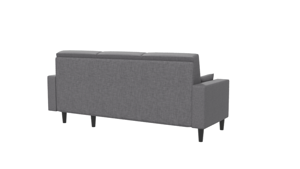 Contemporary Fabric Sectional Sofa 3D Model - Professional 3D Model Render 6