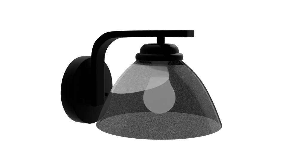 Stylish Glass Wall Lamp 3D Model - Professional 3D Model Render 12