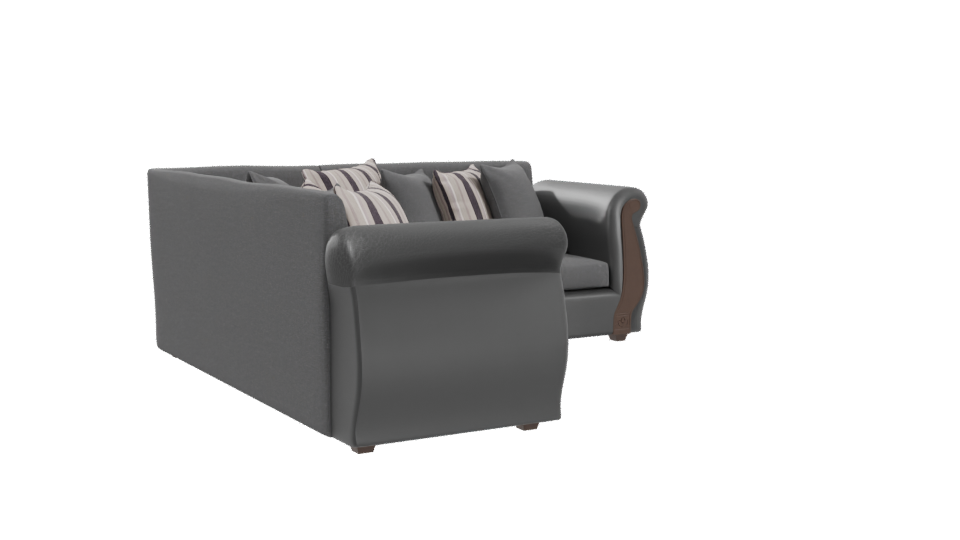 Contemporary Grey Sofa 3D Model - Professional 3D Model Render 10
