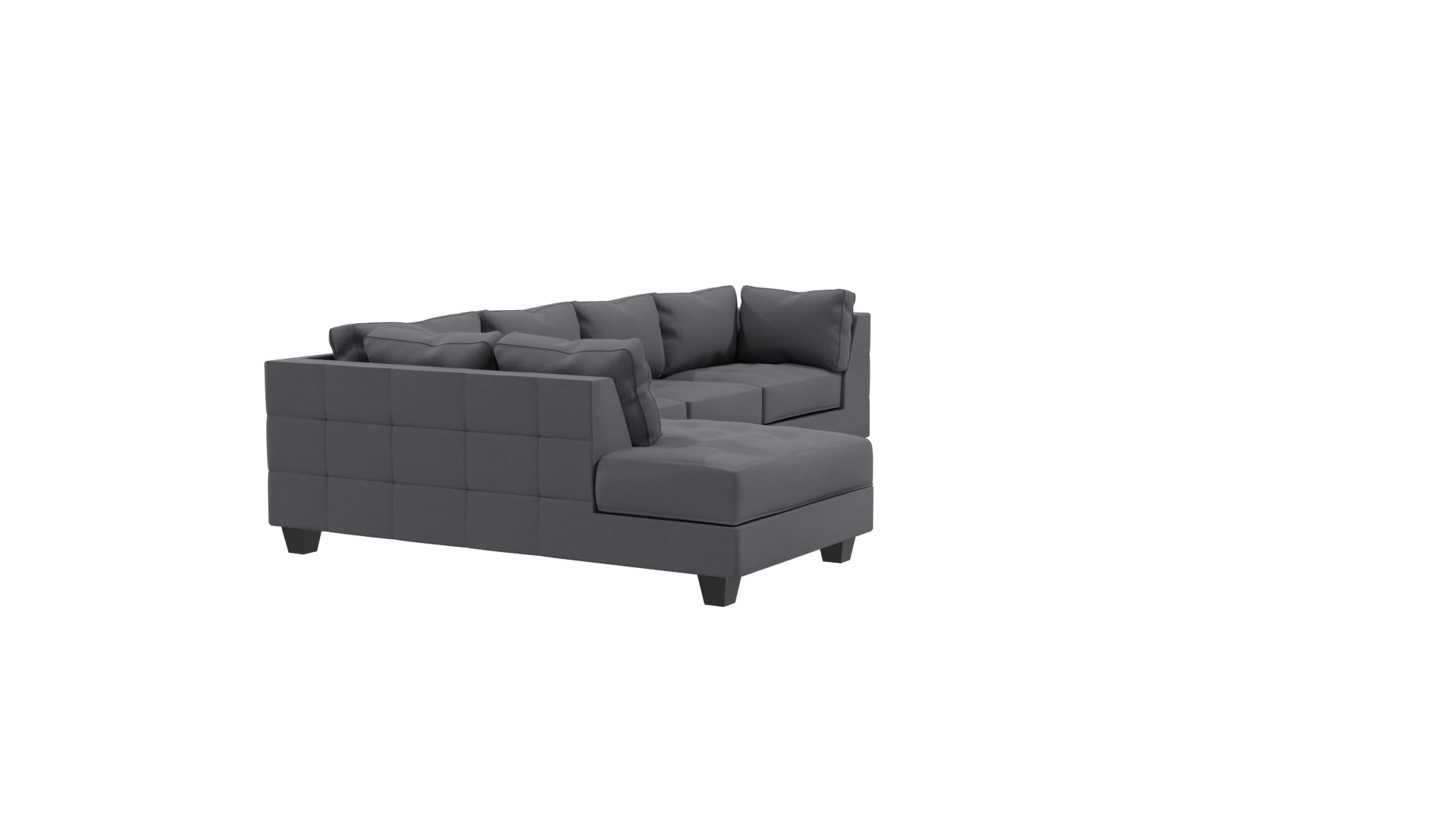 Stylish Modern Sectional Sofa 3D Model - Professional 3D Model Render 9