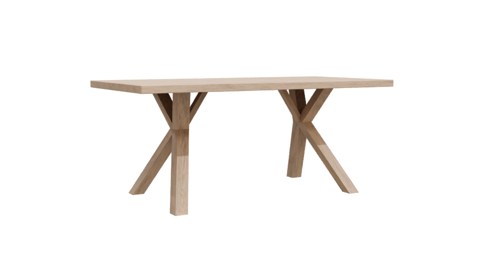 Minimalist Wooden Dining Table Model - Professional 3D Model Render 10