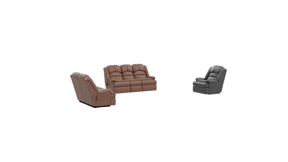 Stylish Reclining Sofa Set 3D - Professional 3D Model Render 10